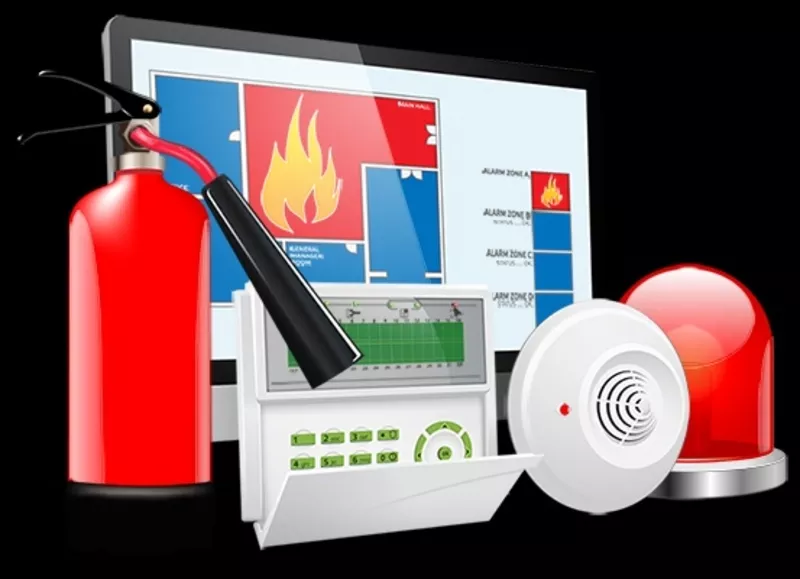 Монтаж видеонаблюдения,  охранной и пожарной сигнализации
